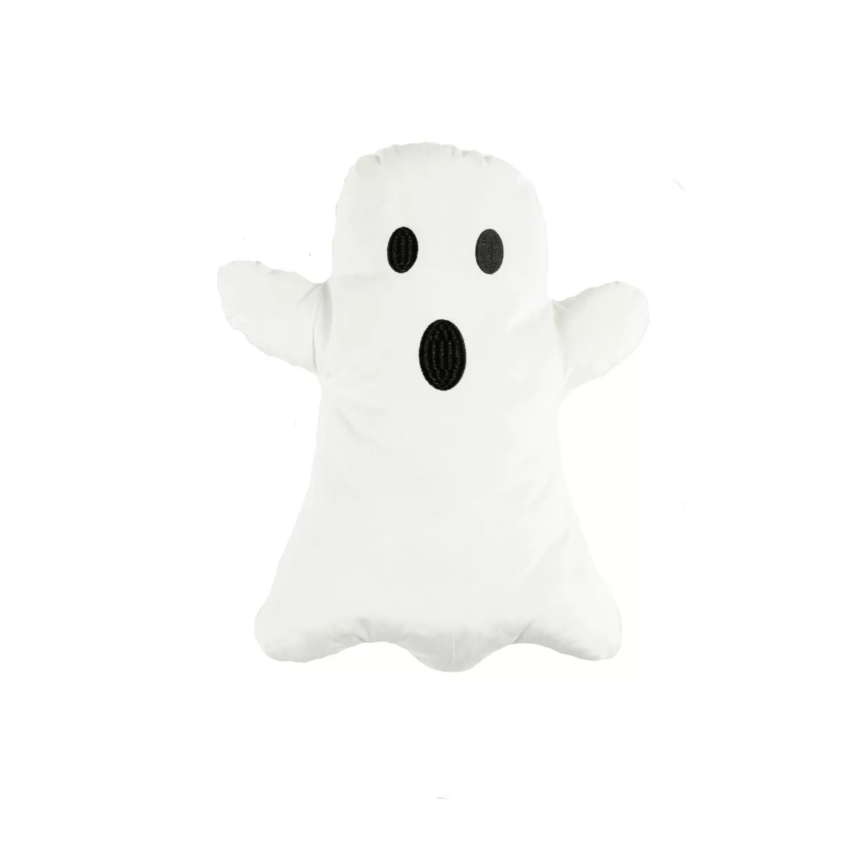 16"x18" Ghost Shape Halloween Novelty Throw Pillow White/Black - Lush Décor | Target