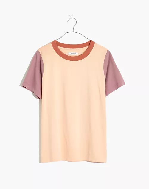 Supima® Cotton Essential Ringer Tee in Colorblock | Madewell