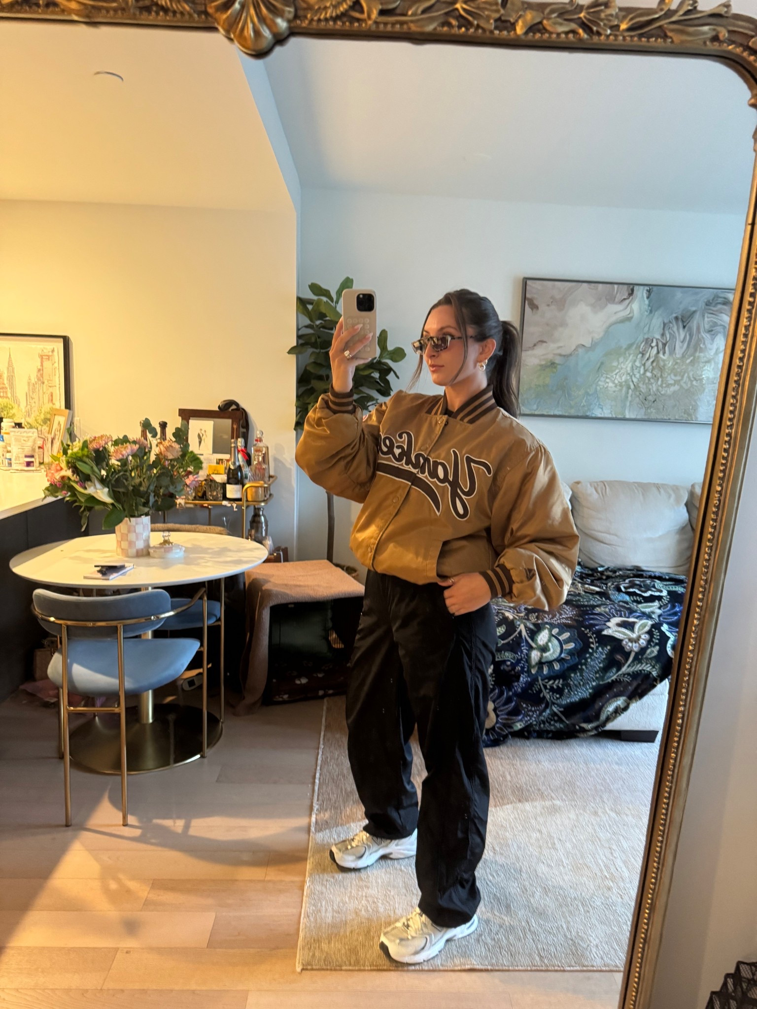 Bomber jacket & track pants linked on my ShopMy!