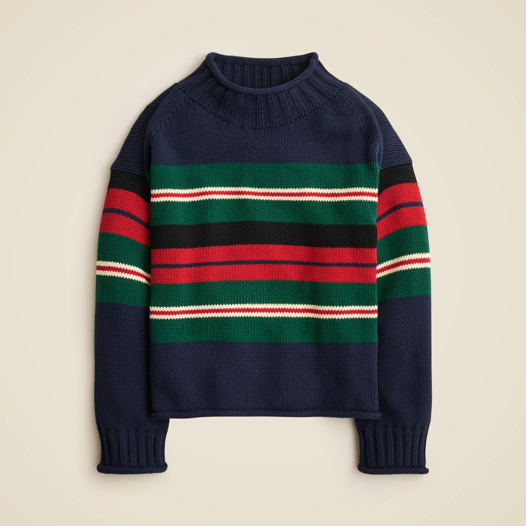 2025 Rollneck™ sweater in rugby stripe | J. Crew US