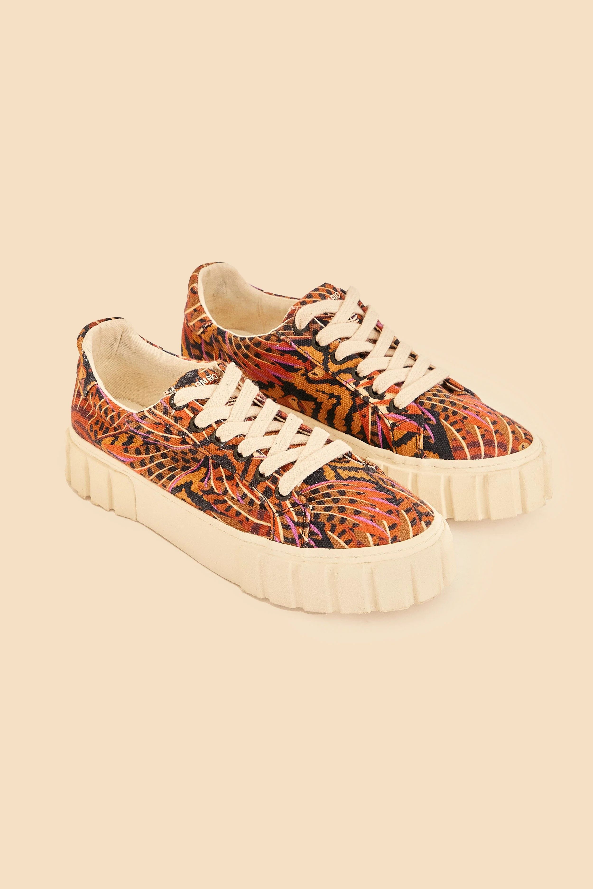Caramel Macawmouflage Flatform Sneaker | FarmRio