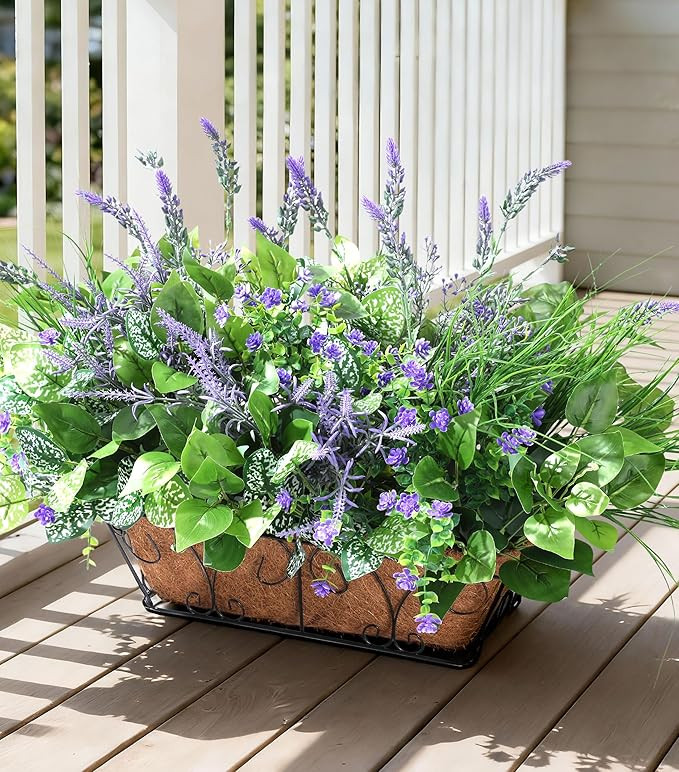 Starttag 18PCS Artificial Plants for Outdoor Decor Realistic Faux Greenery & Flowers Fake Plastic... | Amazon (US)