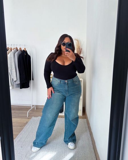 Curvy jeans and a black bodysuit! Such an easy yet effective look for everyday 🖤
Wearing size 1XL 

Code S15tiff for 15% off on Shein!

#curvyjeans #blackbodysuit #fallfashion #curvyfashion

#LTKplussize #LTKstyletip #LTKmidsize