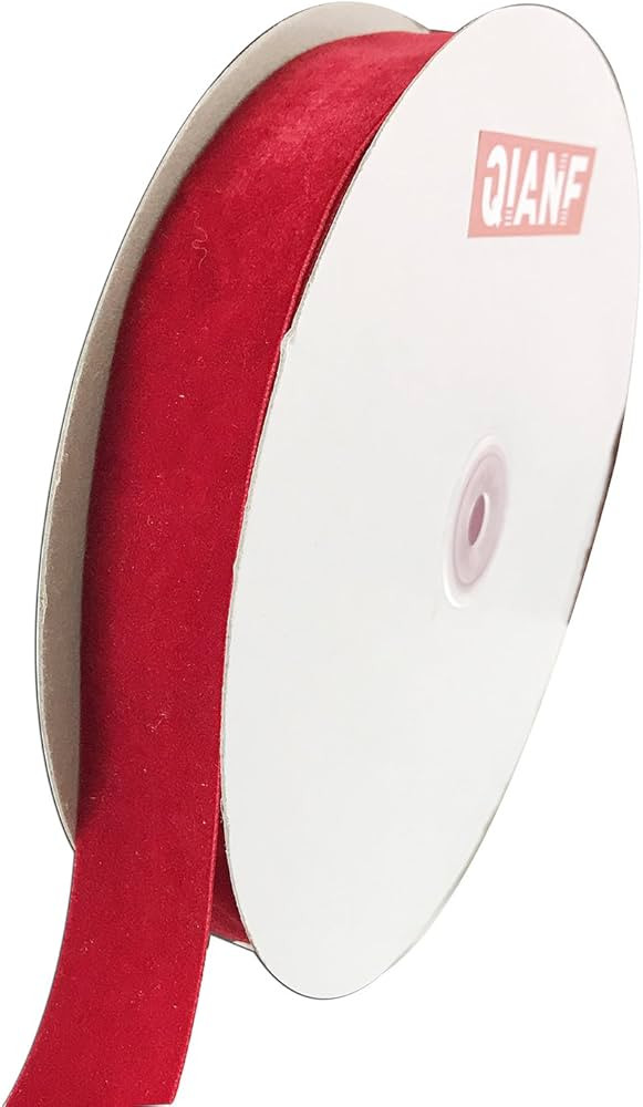 Vintage Red Velvet Ribbon, 1 Inch X 25Yd | Amazon (US)