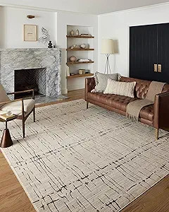 Loloi Darby Collection DAR-06 Sand/Dk. Grey 6'-7" x 9'-3" Area Rug | Amazon (US)
