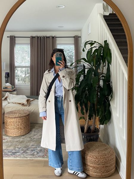 simple trench + denim look
• trench is no longer available in this color, but others linked, wearing size xxs
• denim, wearing 00 shirt
• blue + white button down, size xs

#LTKfindsunder100 #LTKtravel #LTKSeasonal