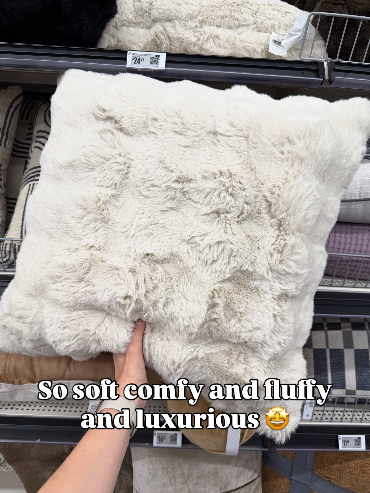 Faux fur pillows at Walmart are big and super soft!

#LTKHome