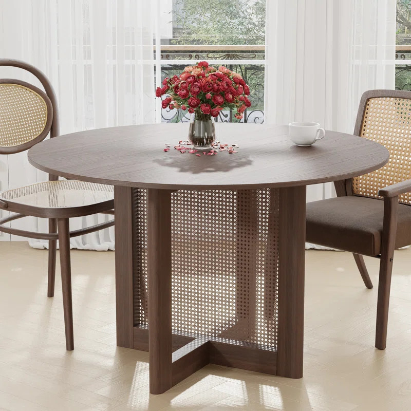 Angjelin Round Wood Dining Table | Wayfair North America