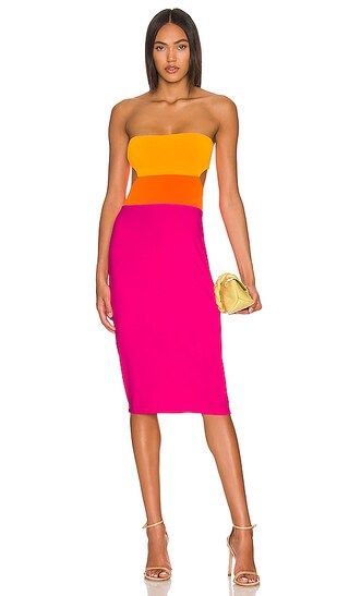 Colorblocked Tube Dress in Pinata | Revolve Clothing (Global)