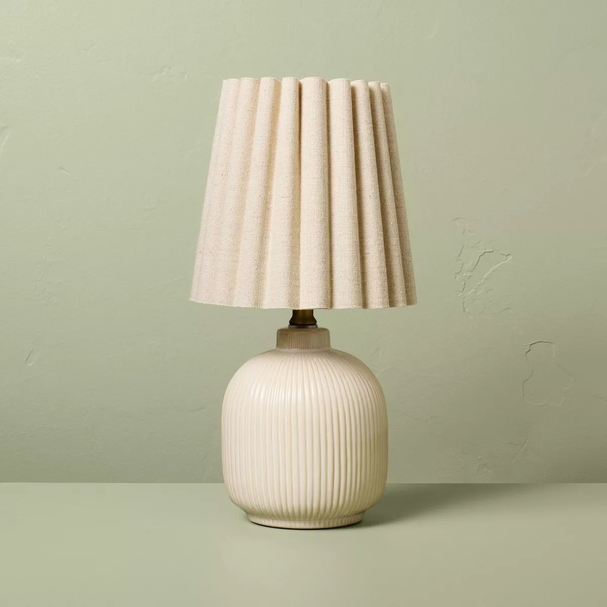 Ribbed Ceramic Table Lamp Cream/Oatmeal - Hearth & Hand™ with Magnolia | Target