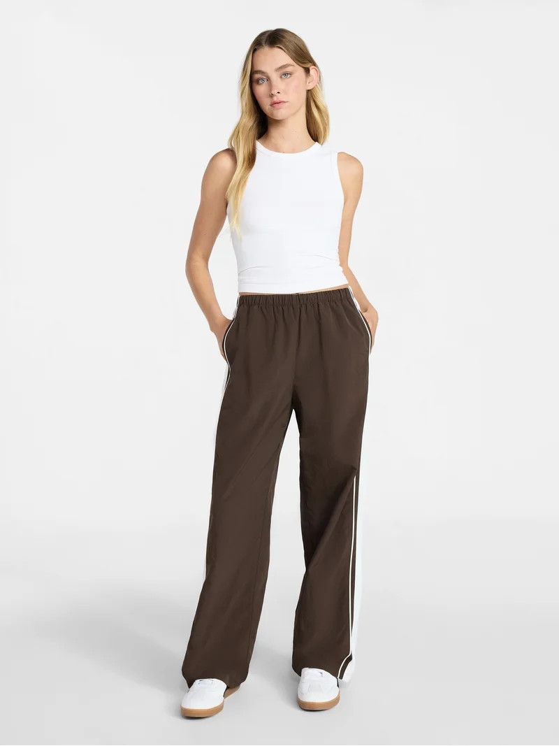 No Boundaries Side Stripe Track Pants, 30.5'' Inseam, Women's XXS-XXL | Walmart (US)