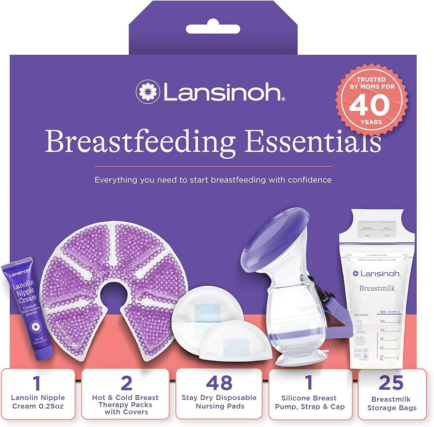 Lansinoh You’ve Got This Breastfeeding Essentials Kit for New Moms, 77-Piece Gift Set with Nurs... | Amazon (US)