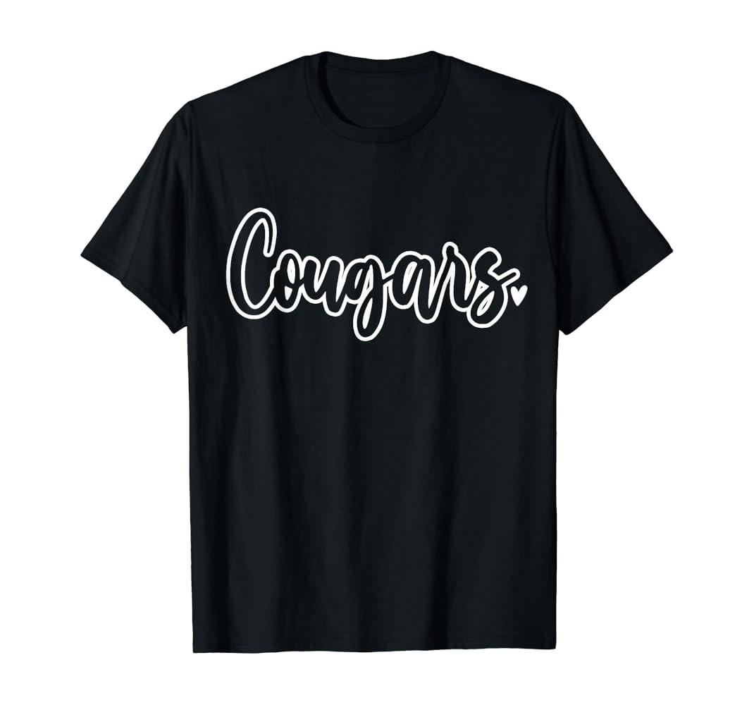 Cougars School Sports Fan Team Spirit Mascot Gift T-Shirt | Amazon (US)