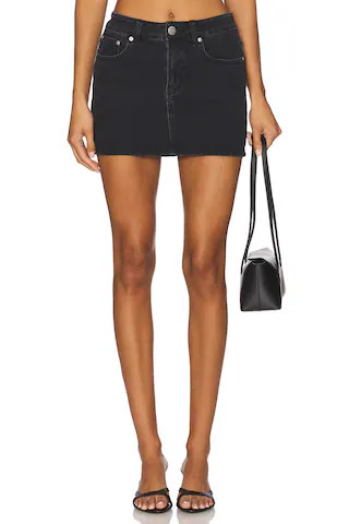 MORE TO COME Maeve Denim Skirt in Vintage Black from Revolve.com | Revolve Clothing (Global)