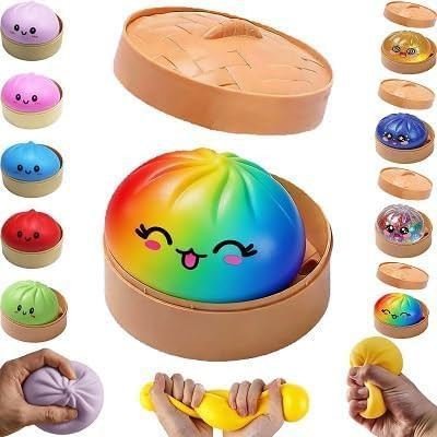 10PCS Giant Mystery Dumpling Squishy Bulk, 4 Inch Jumbo Dumpling Stress Ball, Squishy Bun, Anxiet... | Amazon (US)