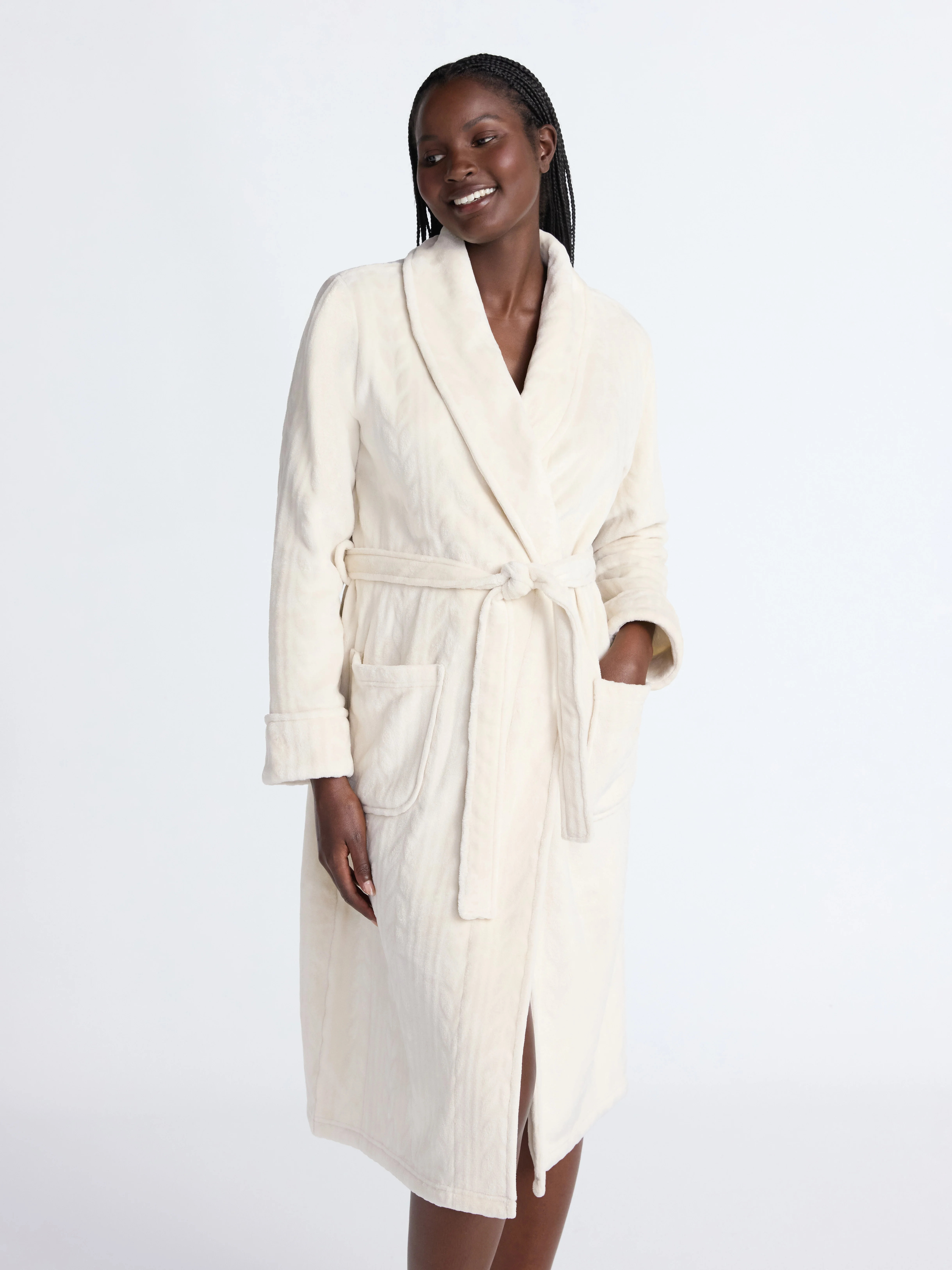 Joyspun Women's Plush Robe, Sizes S-3X | Walmart (US)