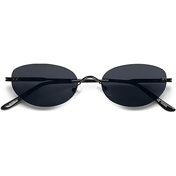 SOJOS Retro Oval Sunglasses Womens Trendy Rimless Sun Glasses Vintage Narrow Shades SJ1242 | Amazon (US)