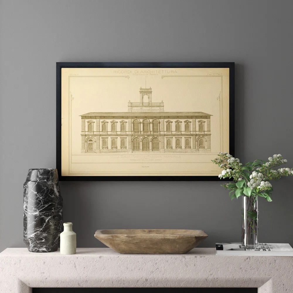 Greyleigh™ 'Villa Speer' - Framed Graphic Art Print | Wayfair | Wayfair North America