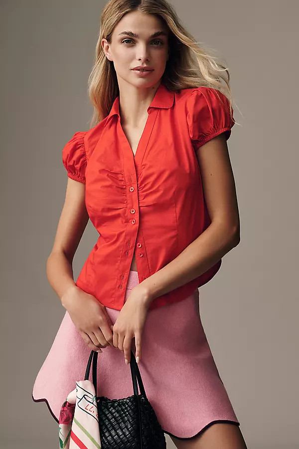 Puff-Sleeve Blouse | Anthropologie (US)