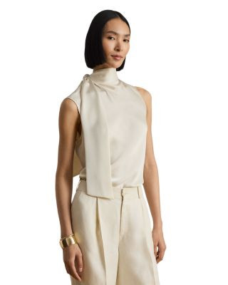 Tie Neck Charmeuse Blouse | Bloomingdale's (US)