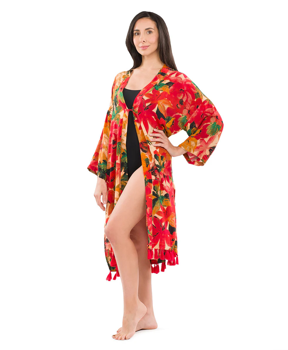 Ruana Cover‑Up with Tassels | Patricia Nash Designs