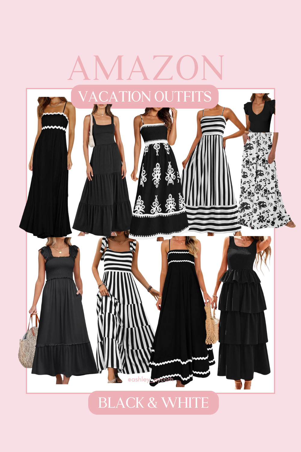 Black and White Vacation Capsule Wardrobe Maxi Dress finds! You can't go wrong with Classic and Chic Black & White Color combination for vacation!  These dresses look so elegant and effortless and they are all from Amazon under $59 ! Chic and Budget Friendly!  🖤🤍


#AmazonFashion #SummerStyle #BlackAndWhiteFashion #EffortlessChic #TimelessStyle #BudgetFriendlyFashion #SummerWardrobe #ClosetStaples #ClassicFashion #VacationOutfit #AmazonFinds #ChicAndClassic #LTKSpring #MidsizeStyle #MinimalistStyle #ElegantAndSimple #VacationCapsuleWardrobe 

 #LTKSeasonal #LTKMidsize #LTKFindsUnder100