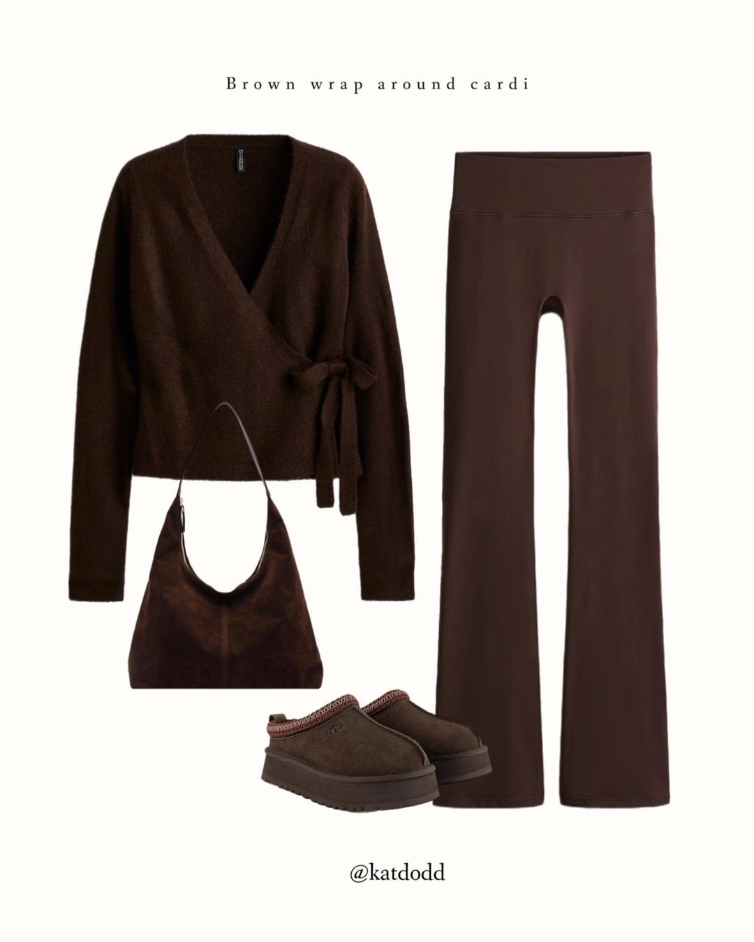 Viral H&M wrap cardi in brown!🤍 in stock in medium so run!!!! How stunning is this all brown combo 😍


Brown wrap around knitted cardigan brown flared leggings platform Ugg tasman cocoa brown slouchy Amazon dupe bag under £20! 

#LTKautumn #LTKuk #LTKstyletip
