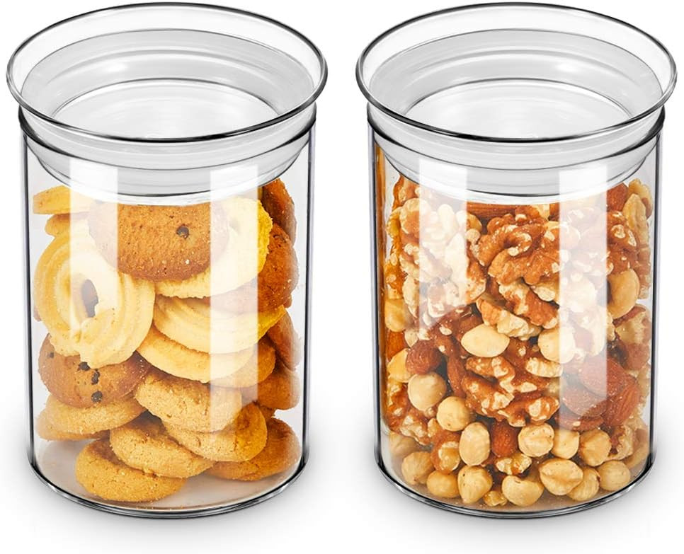 ZENS Glass Canister Jar, Airtight Kitchen Canisters Jars Set with Glass Lids, 27oz Fluid Ounce Cl... | Amazon (US)