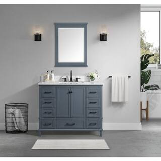 Home Decorators Collection Merryfield 43 in W x 22 in D x 35in H Single Sink Freestanding Bath Va... | The Home Depot