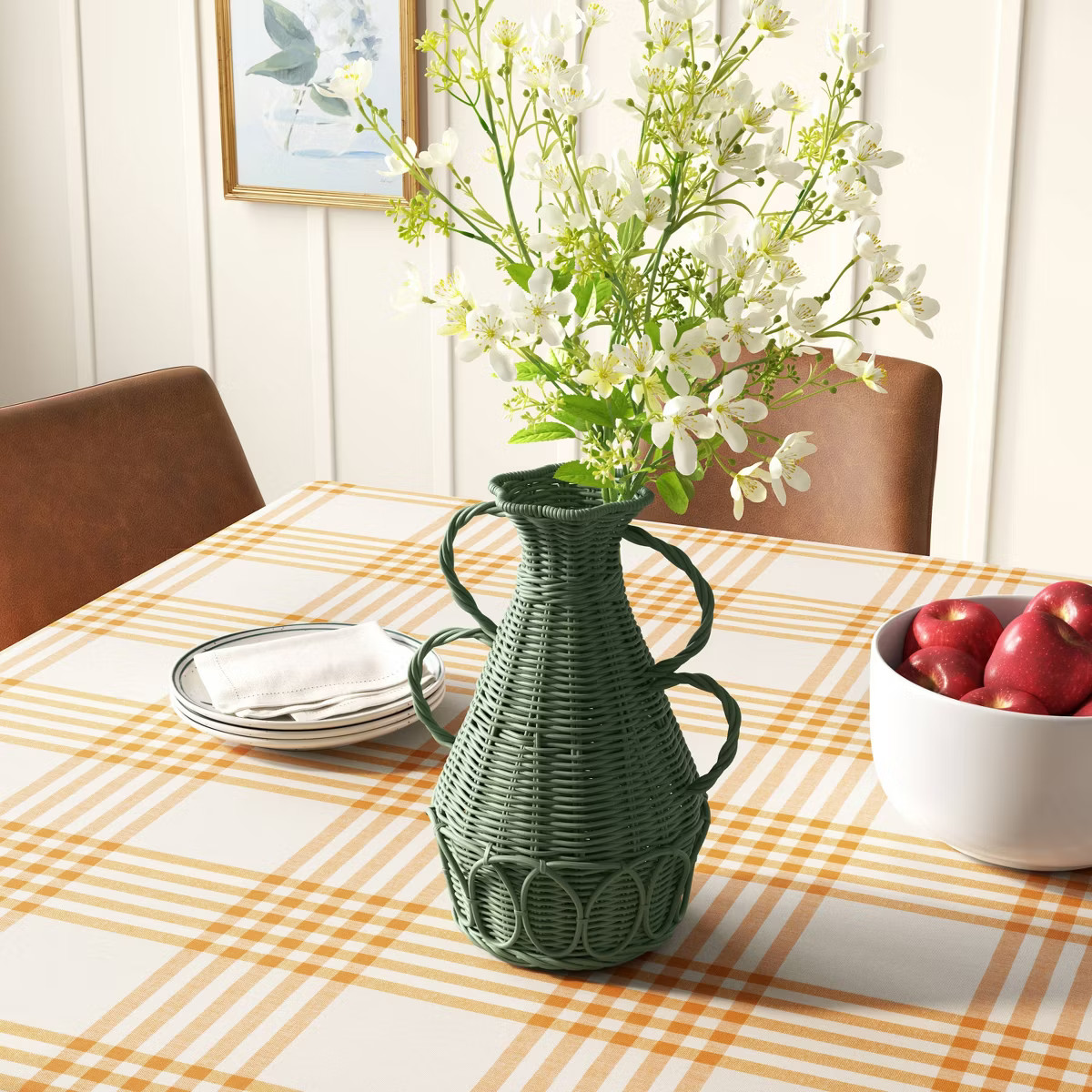 Small Rattan Vase Blue - Threshold™ | Target