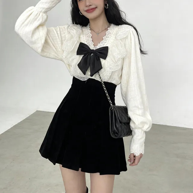 Magimomo - [L] High Waist Pleated Mini A-Line Skirt | YesStyle | YesStyle.com