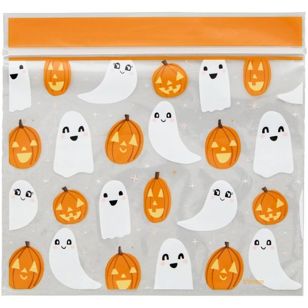 Wilton 20ct Plastic Ghost Resealable Treat Bags | Target