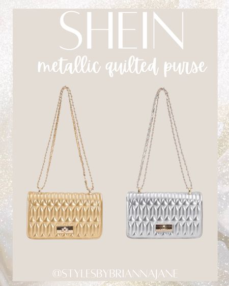Metallic silver and gold quilted purse. 

#LTKsalealert #LTKstyletip #LTKbeauty