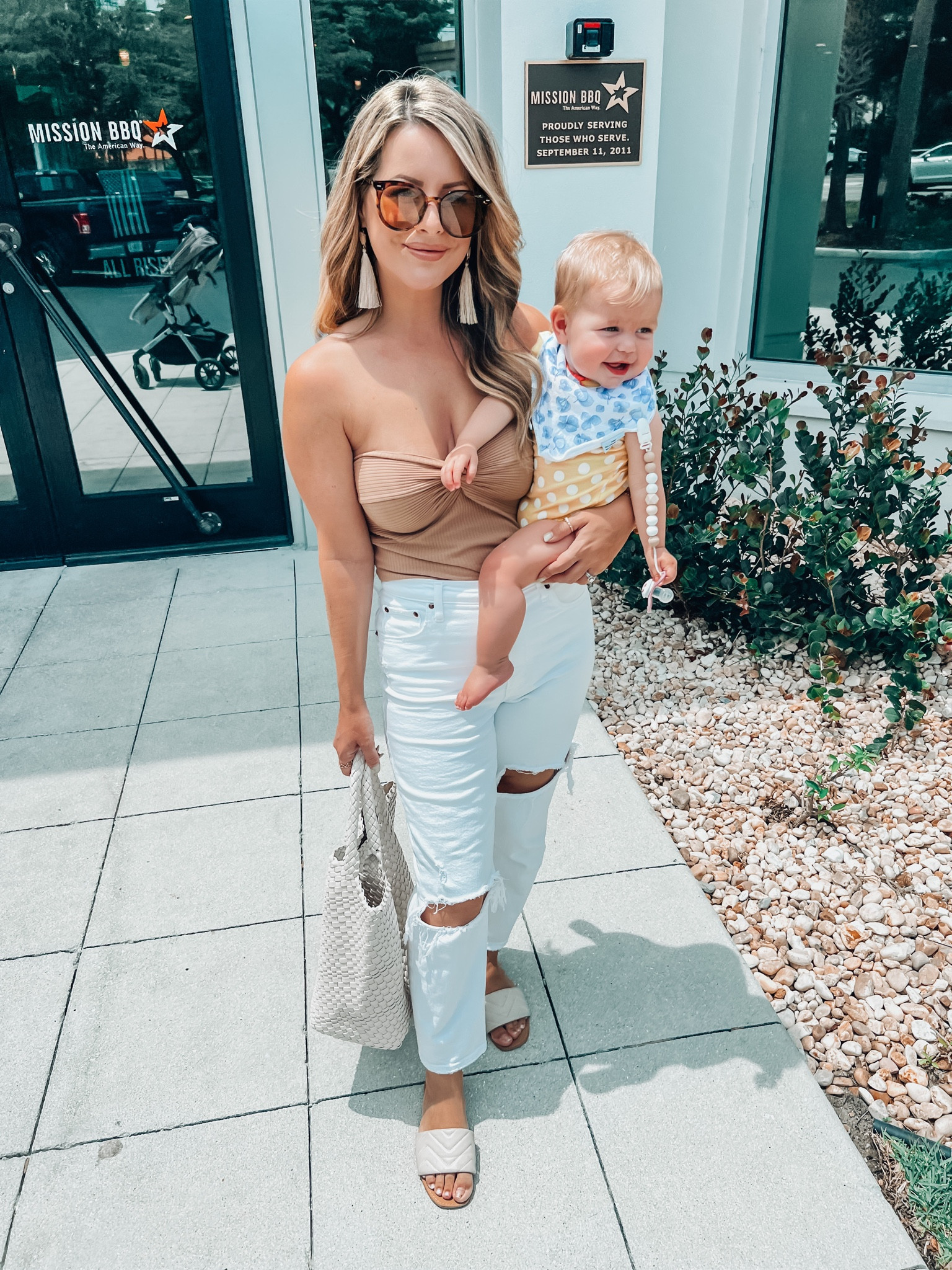 Since the white linen pants ran small I styled the top with distressed white denims for todays ootd 

#LTKSeasonal #LTKstyletip #LTKunder50