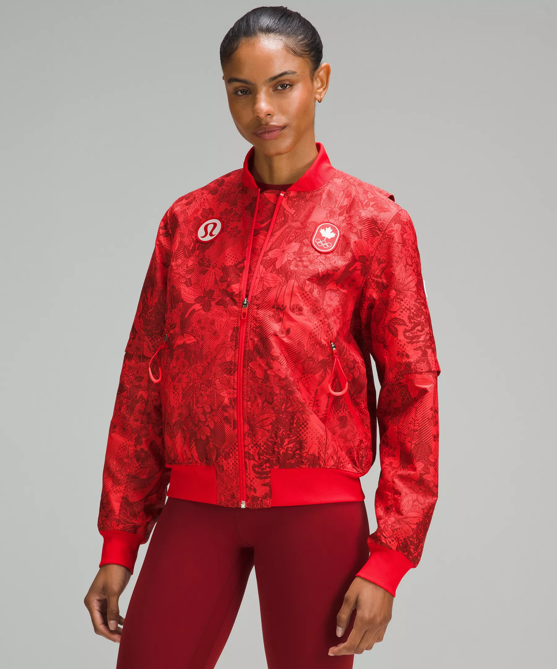 Team Canada Women's Vented Jacquard Bomber Jacket | lululemon (CA)