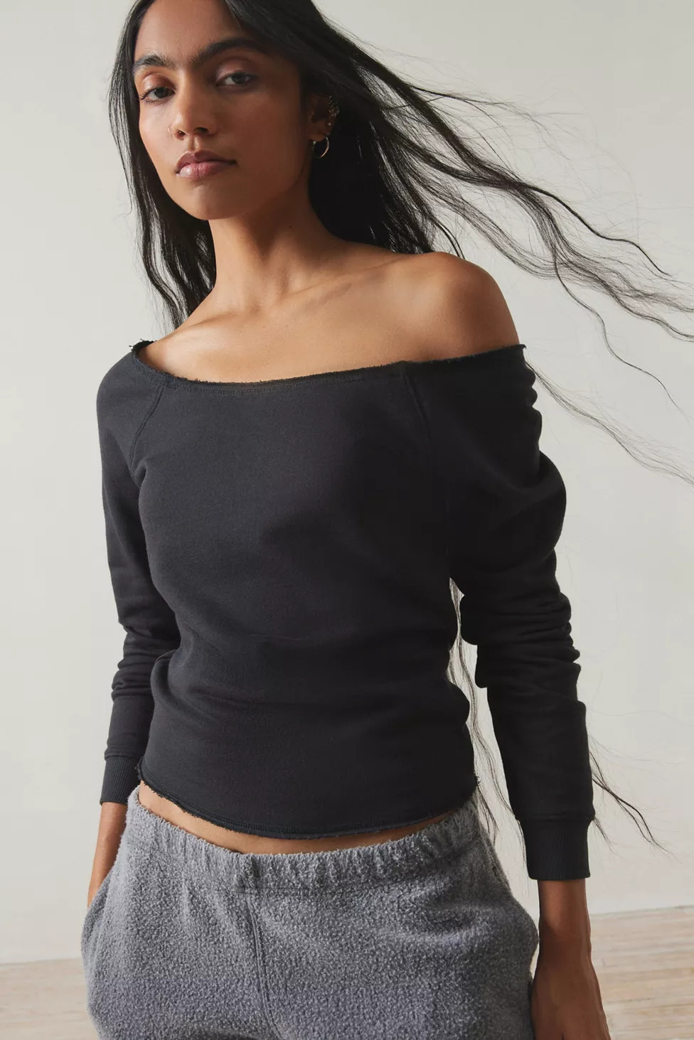 Out From Under Off-The-Shoulder Pullover Sweatshirt | Urban Outfitters (US and RoW)