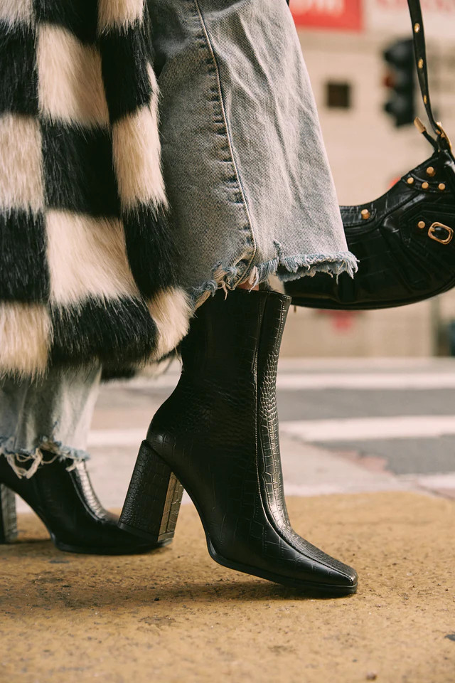 Browse Janelle - Black | PU Ankle Boot | MISS LOLA