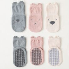 3pairs Toddler Kids Animal Print Anklet Socks | SHEIN