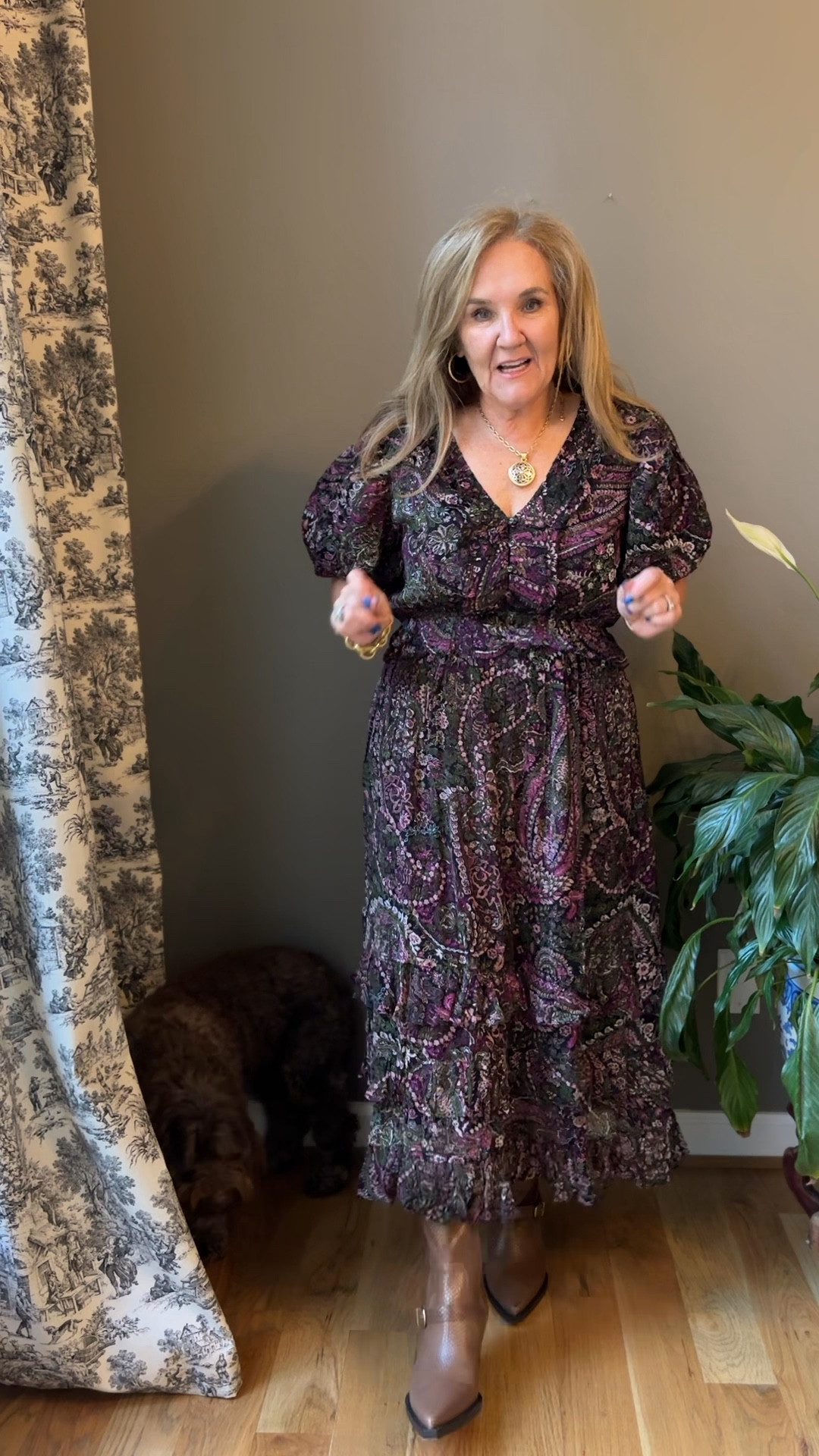 Cleobella dresses are handmade, sustained fashion. It’s a special brand. And it’s on sale! Wearing a large. There’s also a blouse on this print I’ll link. 

Where strappy sandals or boots. It’ll work! 

#LTKSeasonal #LTKSaleAlert #LTKWedding
