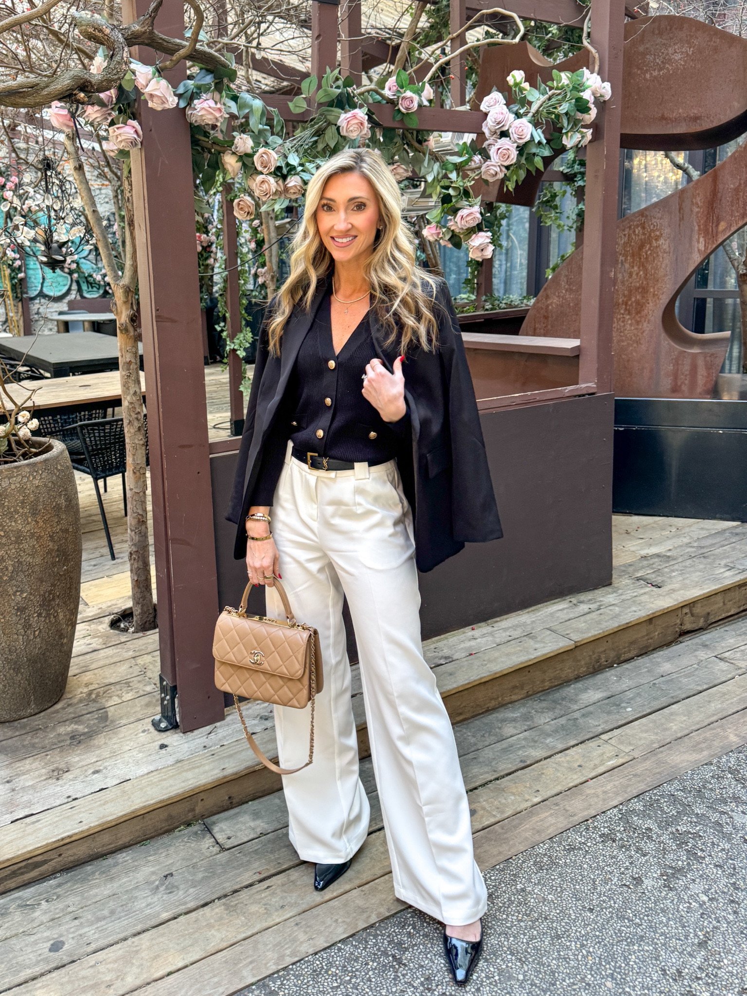 My outfit for the Walmart event at NYFW! Chic. Business chic. Trousers. Blazer. Trousers run big. I’m in size 2, could have done 0. Small in blazer. XS in sweater 

#LTKFindsUnder50 #LTKStyleTip #LTKWorkwear