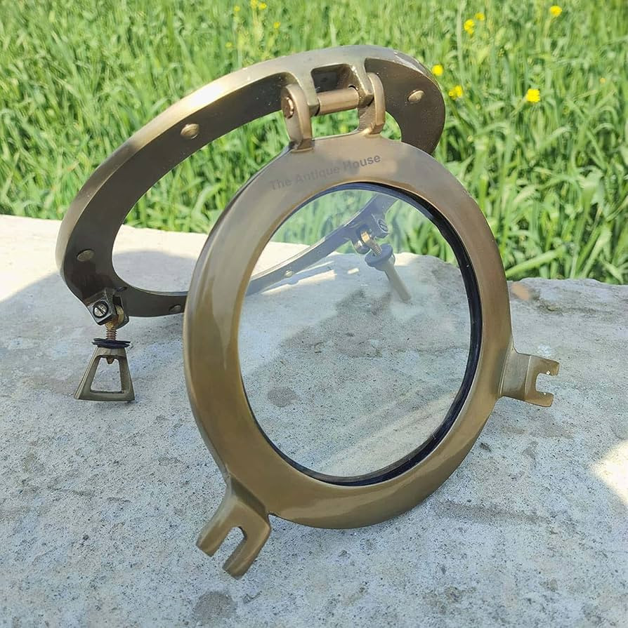Antique Transparent Porthole 9 Inches Round Window Clear Glass Nautical Window Ship Porthole | Amazon (US)