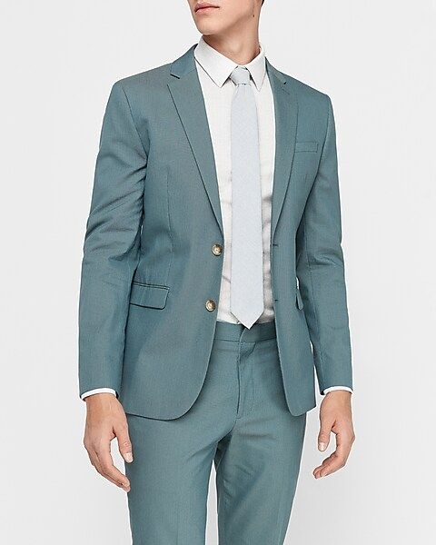 Extra Slim Teal Cotton-blend Stretch Suit Jacket | Express