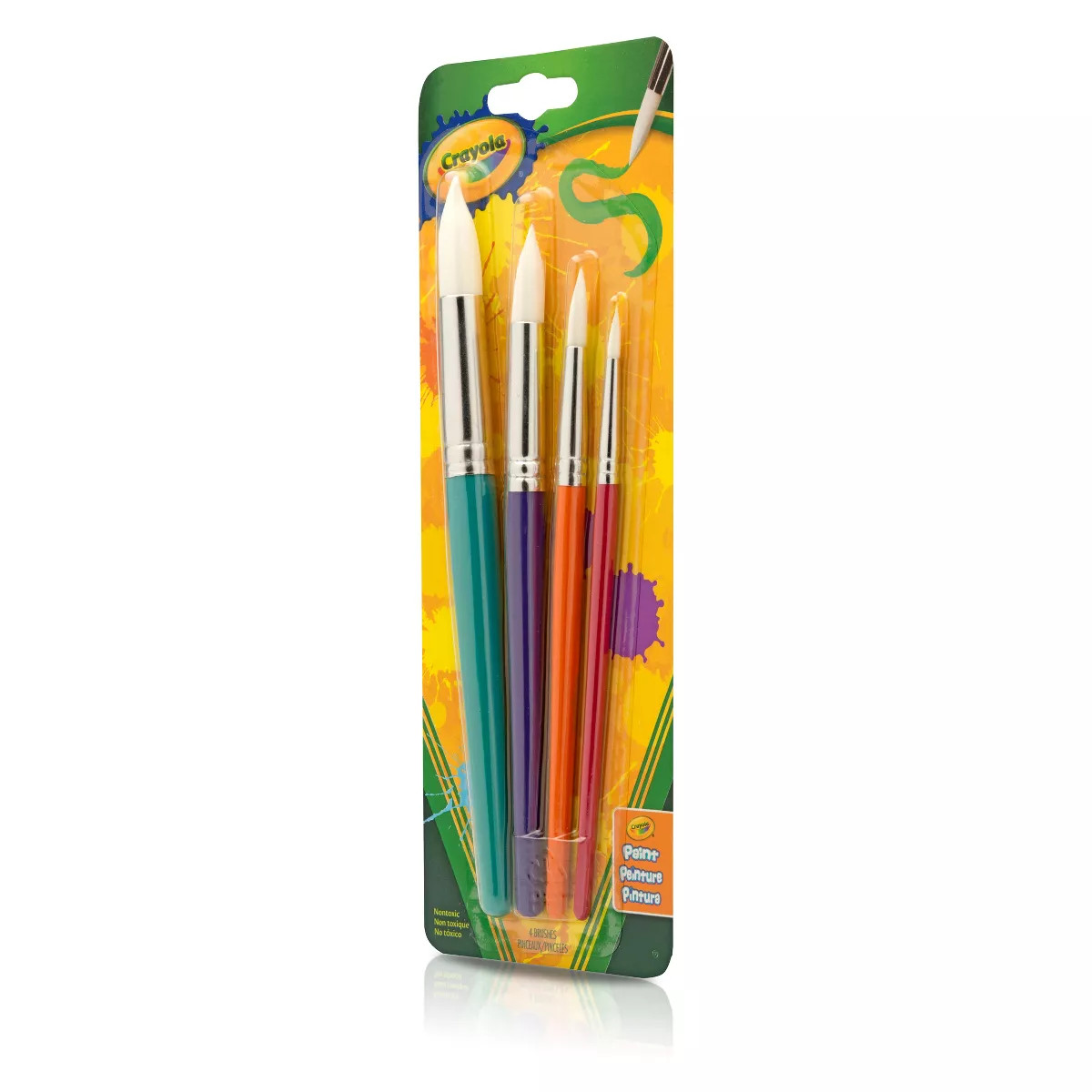 Crayola 4ct Big Paint Brushes with Round Tips | Target