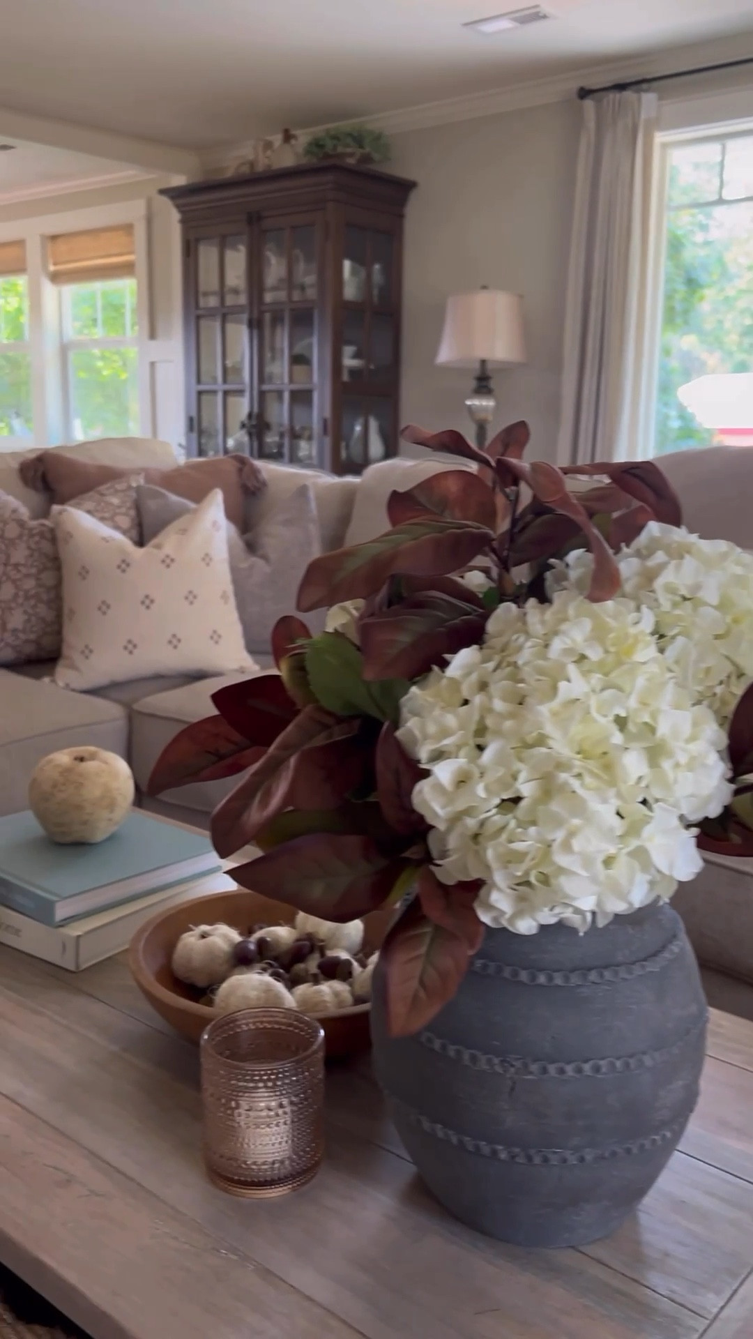 Transform your home into an autumnal haven by layering with net throws in warm, earthy tones and adding beautiful textured pillow covers. Create a cozy atmosphere with the soft glow of candlelight, and make a statement with bold autumn stems. Incorporate natural elements like pinecones and leaves for an organic touch, and finish the look with art pieces that capture the essence of fall. Every detail will bring warmth and charm to your space, making it a perfect retreat for the season.

#LTKSeasonal #LTKHome #LTKVideo