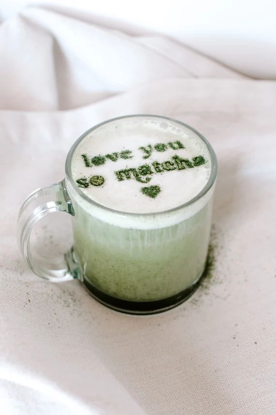 Love You so Matcha Love You so Matcha Coffee Stencil Barista | Etsy | Etsy (US)
