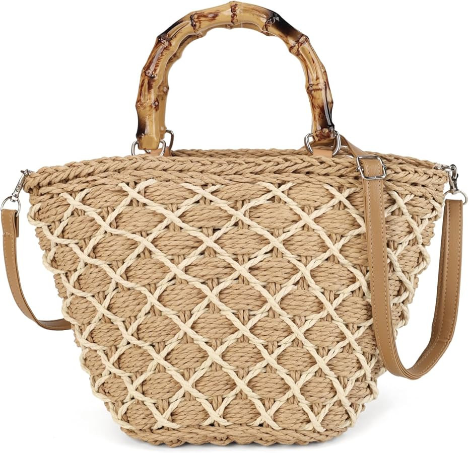 Gladdon Straw Summer Crossbody Bag for Women Small Boho Purses Woven Handmade Hnadbag | Amazon (US)
