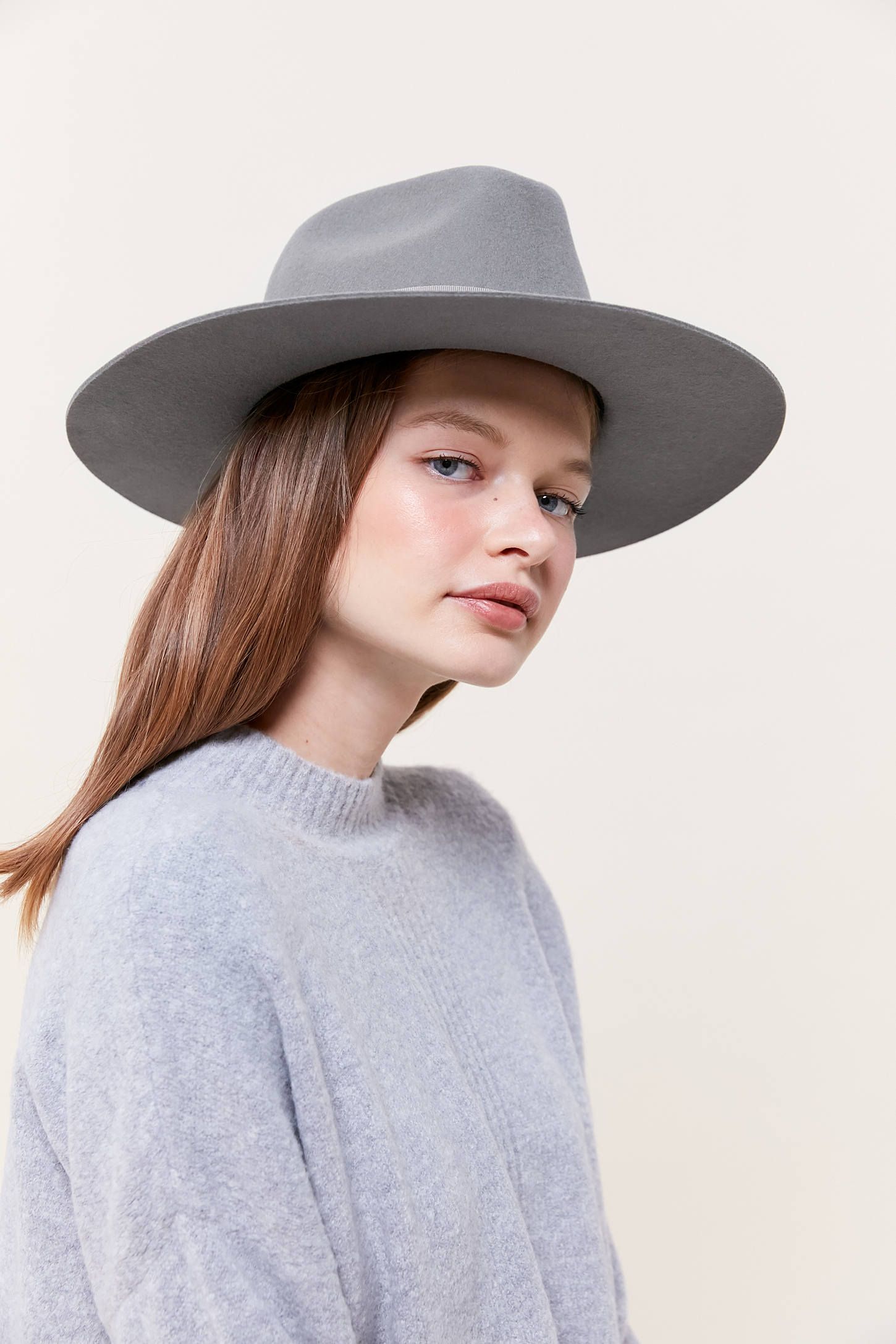 UO Flat Brim Felt Fedora Hat | Urban Outfitters (US and RoW)