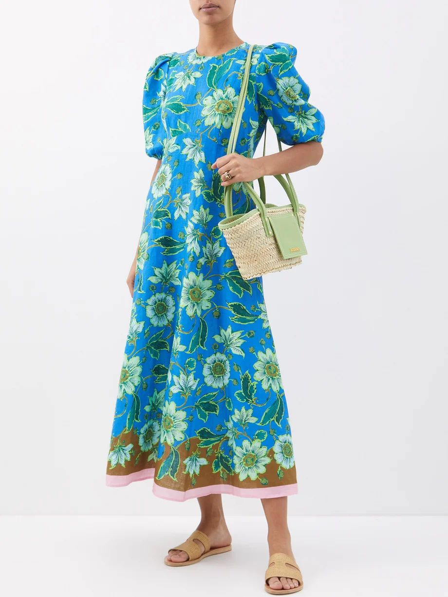 Winnie floral-print linen dress | ALÉMAIS | Matches (US)