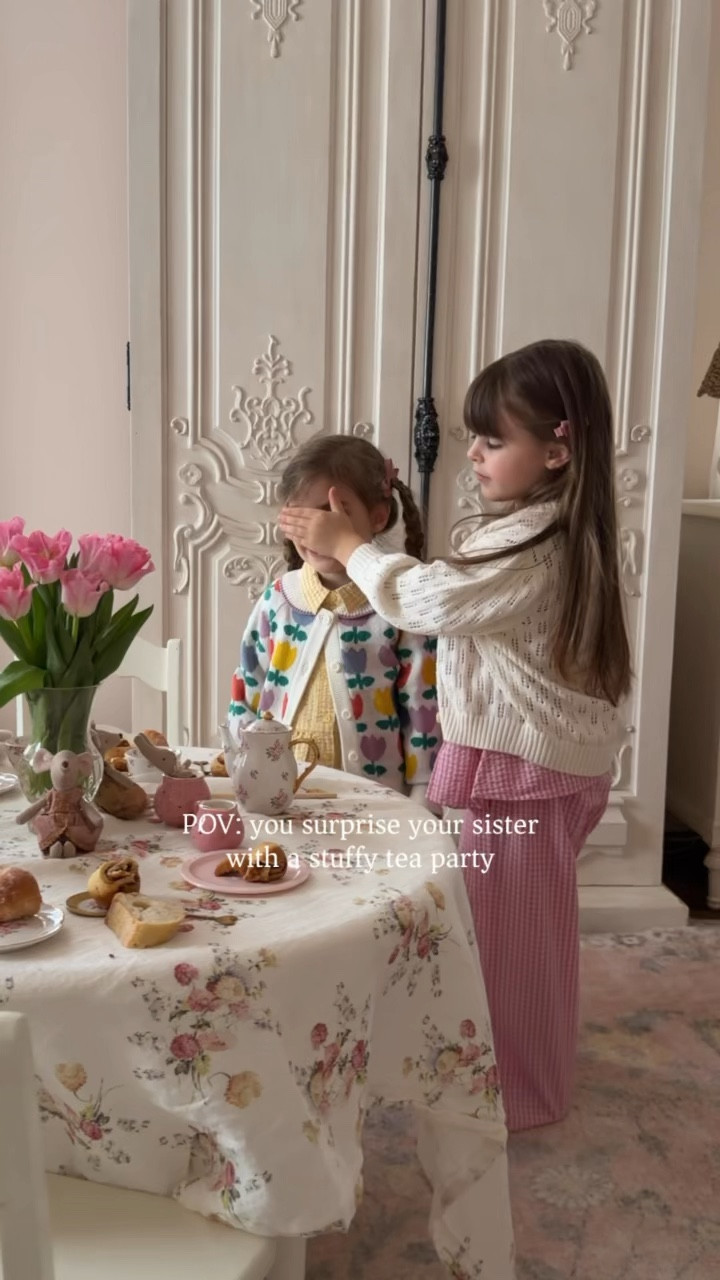 Surprising your little sister with a stuffy tea party with an Easter theme 🐣 #hannaandersson

#teaparty #easter #kidseasterbaskets #springoutfits

#LTKKids #LTKSeasonal