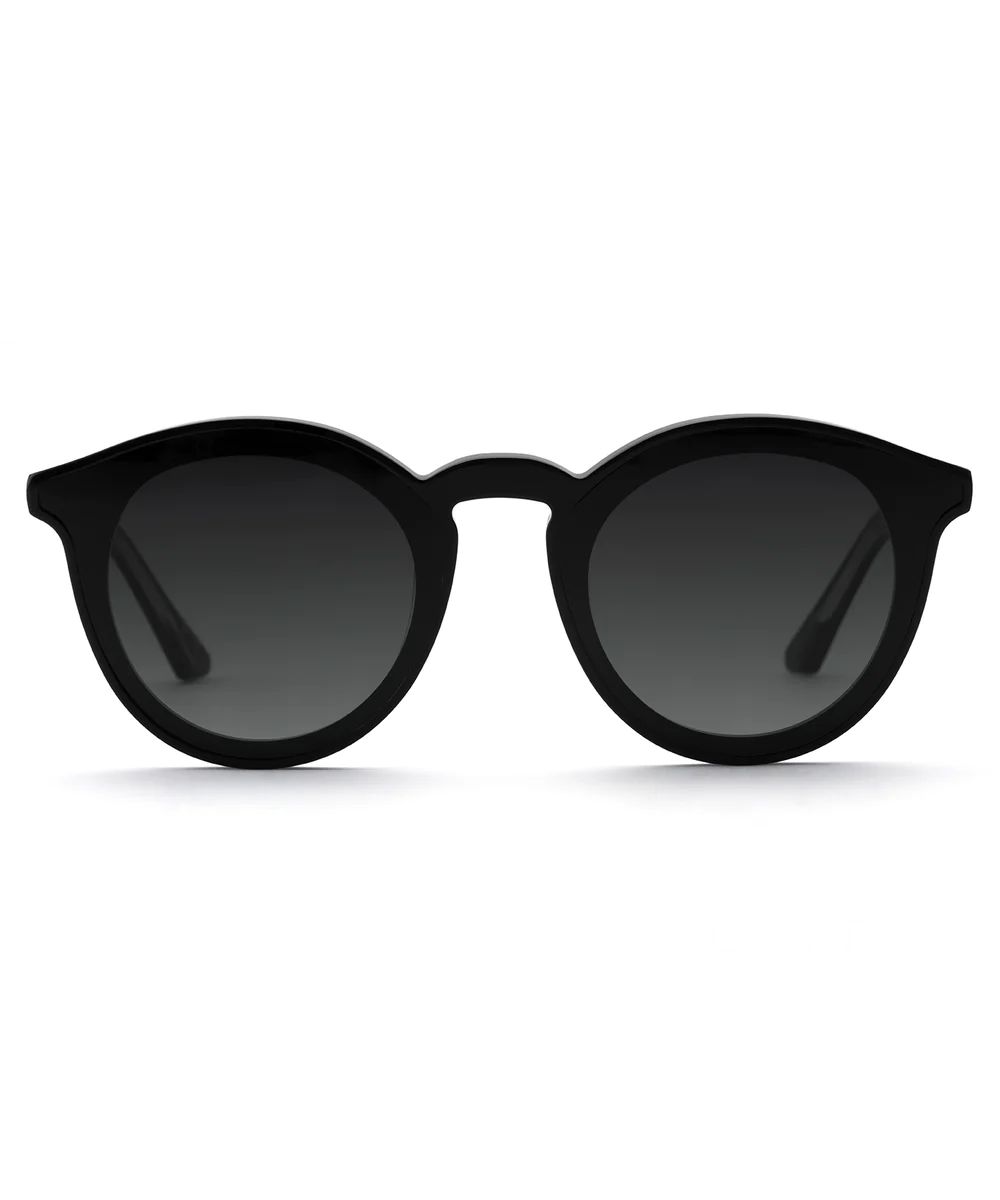 COLLINS NYLON | Black + Black and Crystal | KREWE Eyewear